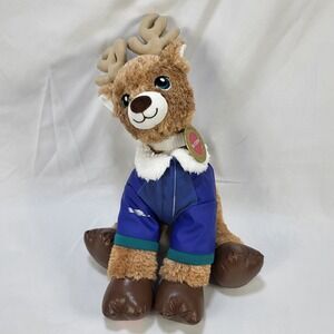 Build-A-Bear Blitzen Rudolf Reindeer 2018 Plush Blue Jacket Christmas Holiday